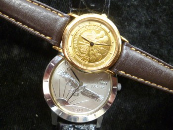 プラチナイーグコイン腕時計・ウィーン金貨腕時計