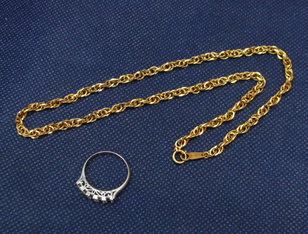 貴金属 金 プラチナ ネックレス 指輪