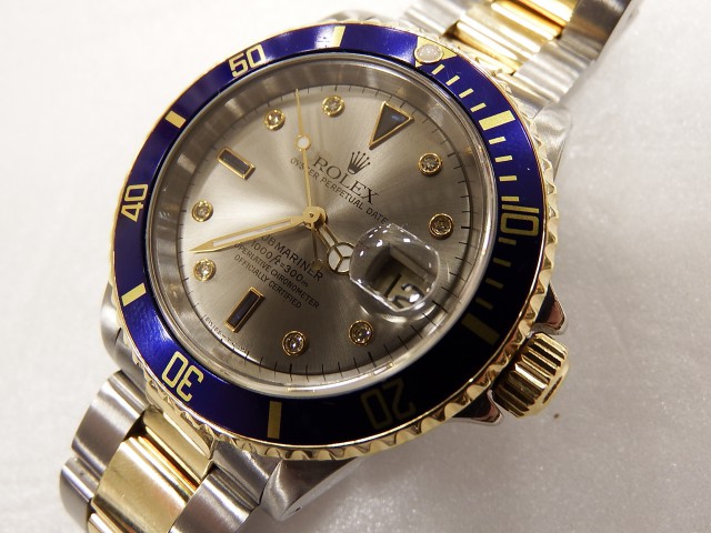 ROLEX/ロレックス 16613SG サブマリーナ 8Pダイヤ 3Pサファイア | ロレックス | 時計 | 買取実績 | 買取センタージーピー