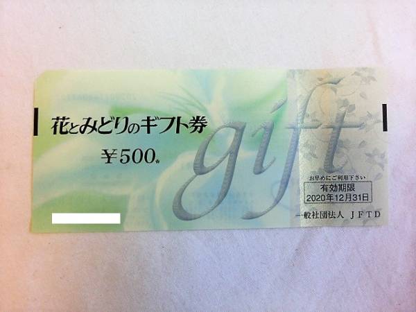 花とみどりのギフト券 500円×20枚 10,000円分