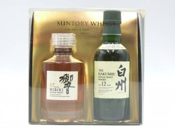 買取】サントリーウイスキー 響17年・白州12年 180ml 2種セット イオン